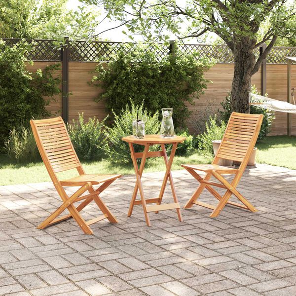 vidaXL Klapp Bistro Set 3 pcs Braun Akazie Massivholz