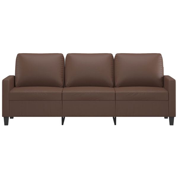 vidaXL 3-Sitzer-Sofa Braun 180 cm Kunstleder