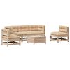 vidaXL 6-tlg. Garten-Lounge-Set mit Kissen Massivholz Kiefer