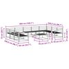 vidaXL Outdoor-Sofagarnitur 10 pcs Natur Massivholz Akazie