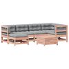 vidaXL 7-tlg. Garten-Lounge-Set mit Kissen Massivholz Douglasie