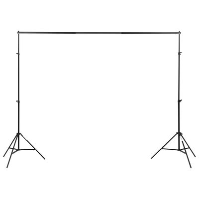 vidaXL Fotostudio-Set 13 Hintergründe 1,6×5 m Stahl Schwarz