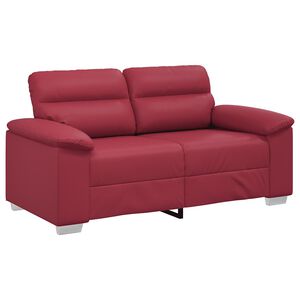 vidaXL 2-Sitzer-Sofa Weinrot 160x81x84 cm Kunstleder