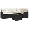 vidaXL Gartensofa-set Schwarz Poly-Rattan
