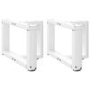 vidaXL Couchtischbeine T-Form 2 Stk. Wei&szlig; 50x25x(30-31) cm Stahl