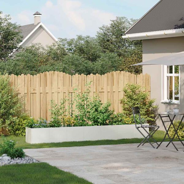 vidaXL Pflanzk&uuml;bel Wei&szlig; 280x40x40 cm Kaltgewalzter Stahl