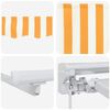 vidaXL Manueller Markisenrahmen mit LEDs Gelb und Wei&szlig; 3,5 x 2 m