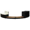 vidaXL Whirlpool-Einfassung Schwarz Poly Rattan und Massivholz Akazie