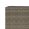 vidaXL Pflanzk&uuml;bel mit 2 T&ouml;pfen 2 Stk. Grau 90x20x40 cm Poly Rattan
