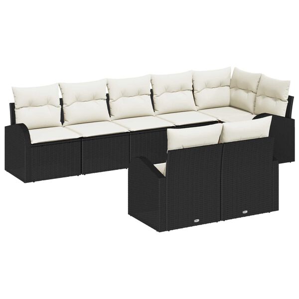 vidaXL Gartensofa-set 8 pcs Poly-Rattan