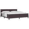 vidaXL Boxspringbett mit Matratze Dunkelbraun 200 x 200 cm Stoff