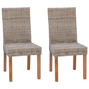 vidaXL Esszimmerstuhl GENDT 2 stk. Kubu Grau 45 x 54 x 93 cm