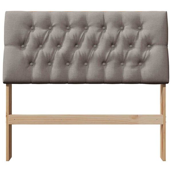 vidaXL Gepolstertes Kopfteil Taupe 100 cm Massives Kiefernholz