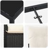 vidaXL Garten Essgruppe mit Kissen 5 pcs Schwarz Poly Rattan