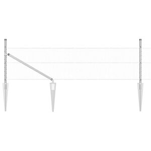 vidaXL Zaunpfosten Silber