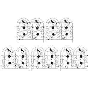 vidaXL Gartenzaun Spalier Schwarz 308,5 x 54,5 x 0,3 cm