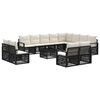 vidaXL Gartensofa-set 13 stk. Schwarz Poly-Rattan