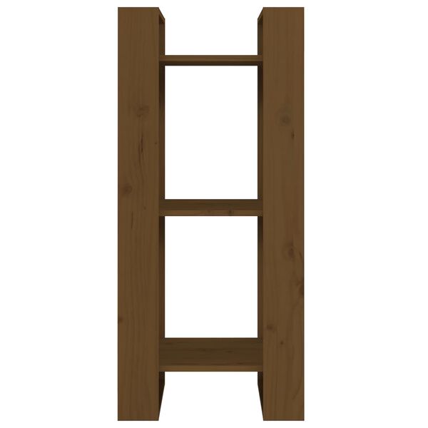 vidaXL Bücherregal/Raumteiler Honigbraun 41x35x91 cm Massivholz