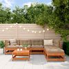 vidaXL Garten-Lounge-Set 7 pcs Wachsbraun Massives Kiefernholz