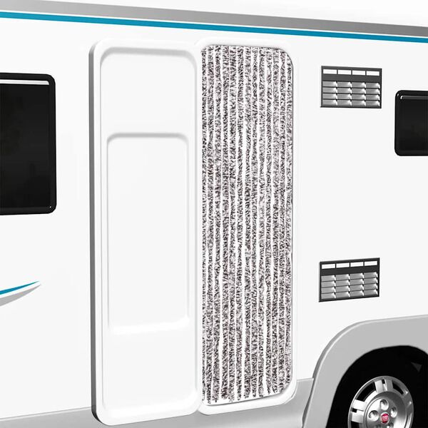 vidaXL Insektenschutz-Vorhang Braun und Beige 56x200 cm Chenille