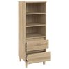 vidaXL Highboard Sonoma-Eiche 40x36x110 cm Holzwerkstoff
