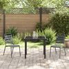 vidaXL Garten Essgruppe 7 pcs Anthrazit Pulverbeschichteter Stahl