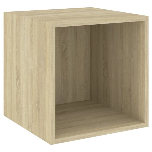 vidaXL 3-tlg. TV-Schrank-Set Sonoma-Eiche Holzwerkstoff