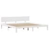 vidaXL Bettgestell mit Kopfteil ohne Matratze Wei&szlig; 200x200 cm