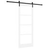 vidaXL Schiebet&uuml;r ORKDAL Wei&szlig; und Schwarz 83 x 211 cm