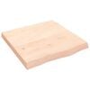 vidaXL Tischplatte 60x60x(2-6) cm Massivholz Eiche Unbehandelt