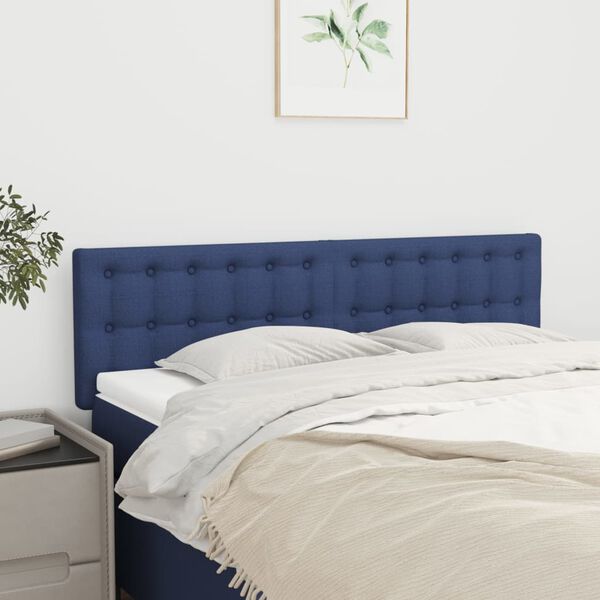 vidaXL Kopfteile 2 Stk. Blau 72x5x78/88 cm Stoff