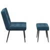 vidaXL Relaxsessel mit Hocker Blau Samt