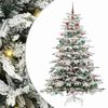 vidaXL K&uuml;nstlicher klappbarer Weihnachtsbaum Wei&szlig; 180 cm PE und PVC