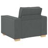 vidaXL Sofa 3 pcs Dunkelgrau Leinenmischgewebe