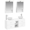 vidaXL Badezimmerschrank-Set 5 stk. Wei&szlig; Holzwerkstoff