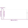 vidaXL Ausziehbare Seitenmarkise 120x300 cm Creme