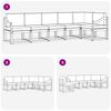 vidaXL Outdoor-Sofagarnitur mit Kissen 6 pcs Natur und Anthrazit