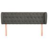 vidaXL Kopfteil mit Ohren Dunkelgrau 147x23x78/88 cm Samt