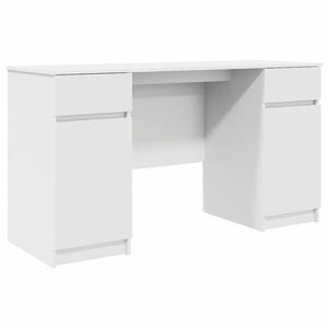 vidaXL Schreibtisch Wei&szlig; Holzwerkstoff 140 x 49 x 76 cm