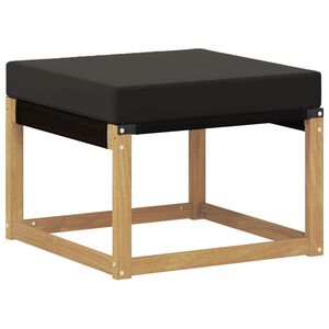vidaXL Outdoor-Fu&szlig;hocker Massivholz Akazie und Textilene Stoff Wei&szlig;
