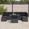 vidaXL Garten-Sofa-Set mit Kissen 8 pcs Schwarz