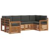 vidaXL Outdoor-Sofagarnitur 6 stk. Natur und Anthrazit