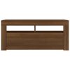 vidaXL TV-Schrank mit LED-Leuchten Braun Eichen-Optik 90x35x40 cm