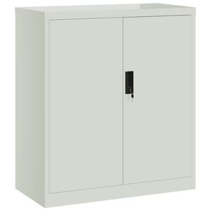 vidaXL Aktenschrank Hellgrau 79x40x90 cm Stahl