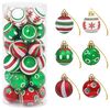 vidaXL Weihnachtskugelset 72 stk. Rot, Wei&szlig; und Gr&uuml;n &Oslash; 3 cm Kunststoff