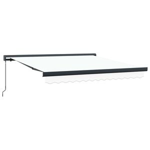vidaXL Ausziehbare Markise Wei&szlig; 300 x 250 cm Leinen und Aluminium