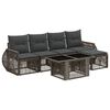 vidaXL Gartensofa-set 6 stk. Grau und Dunkelgrau Poly-Rattan