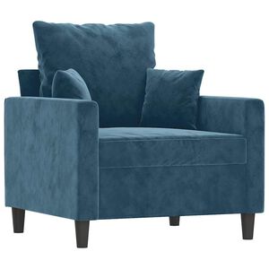 vidaXL Sessel Blau 60 cm Samt