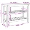 vidaXL Werkbank Wachsbraun 110,5 x 50 x 80 cm Massivholz Kiefer