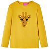 Kinder-Langarmshirt Dunkles Ocker 140